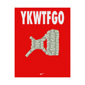 A'ja Wilson Pay Day Logo 'YKWTFGO' Red Money Graphic Art Print — Satin Poster