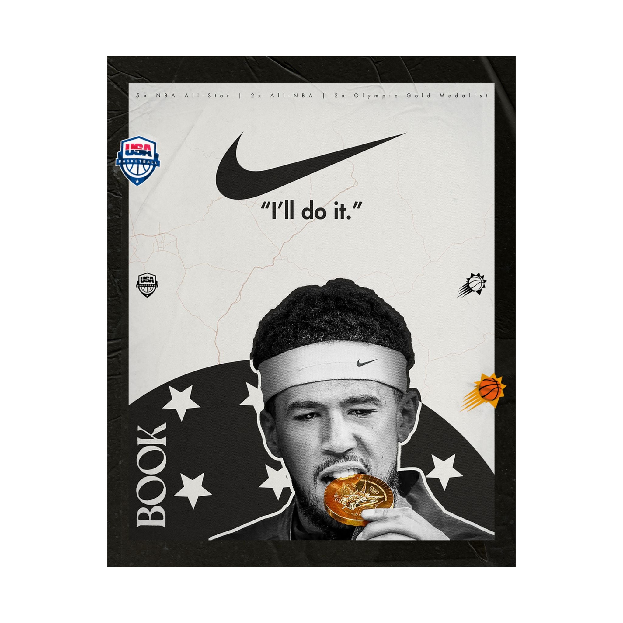 Devin Booker "I’ll Do It" USA Gold | 16x20 Satin Art Print