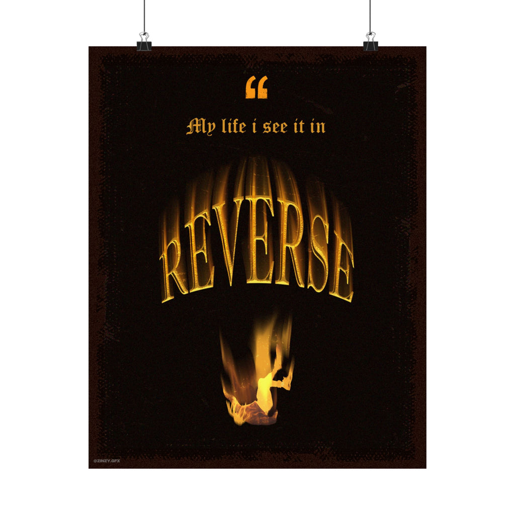 J Cole | Satin Poster "My Life I See It in REVERSE"
