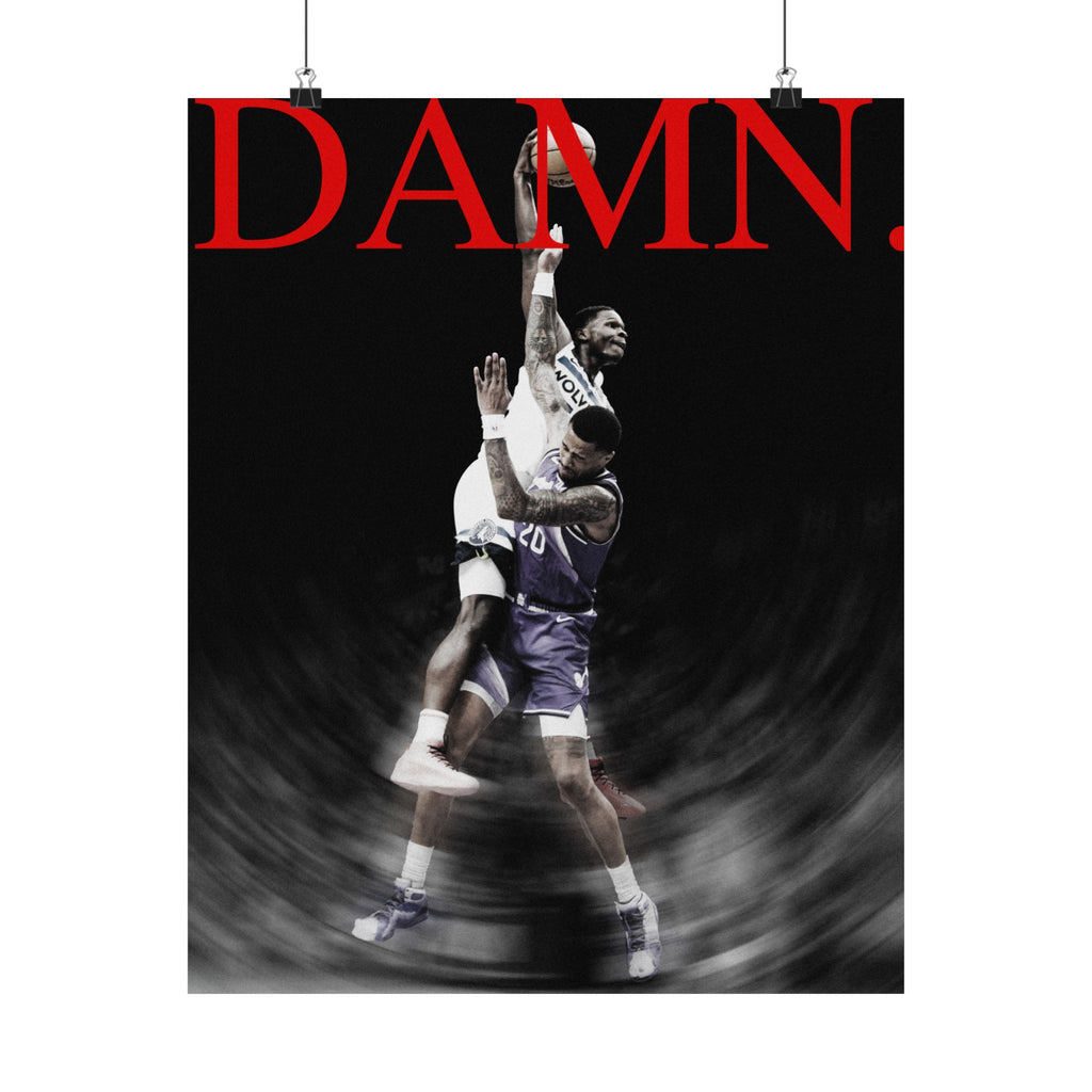 Anthony Edwards "DAMN." Dunk Tribute Poster | 16x20 Satin Art Print