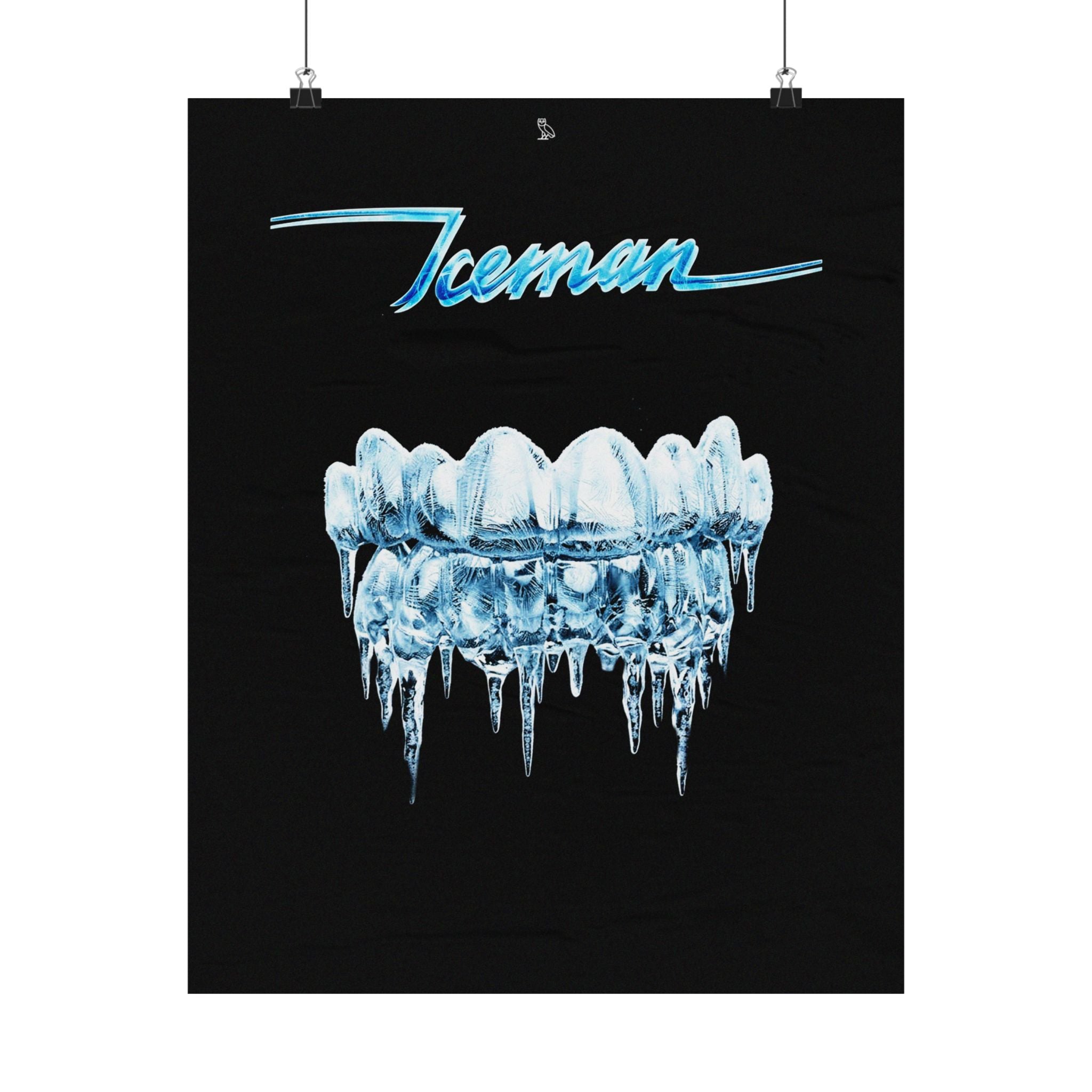 "ICEMAN" Frozen Grillz Poster - Drake & OVO Inspired Tribute Art