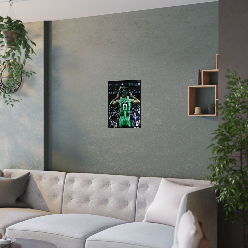Jayson Tatum X-Ray Art Satin Poster