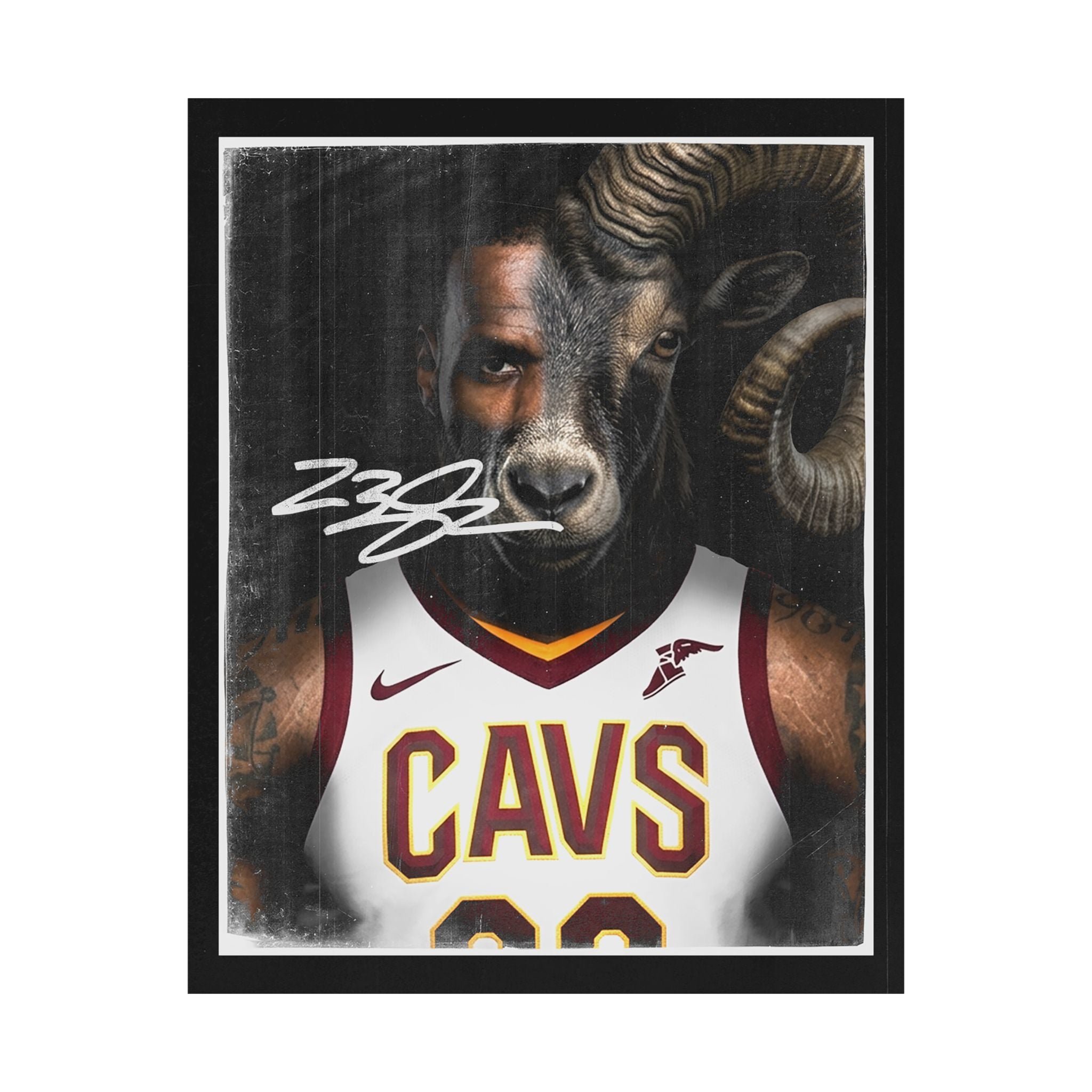 LeBron James "GOAT" Cleveland Tribute | 16x20 Satin Art Print