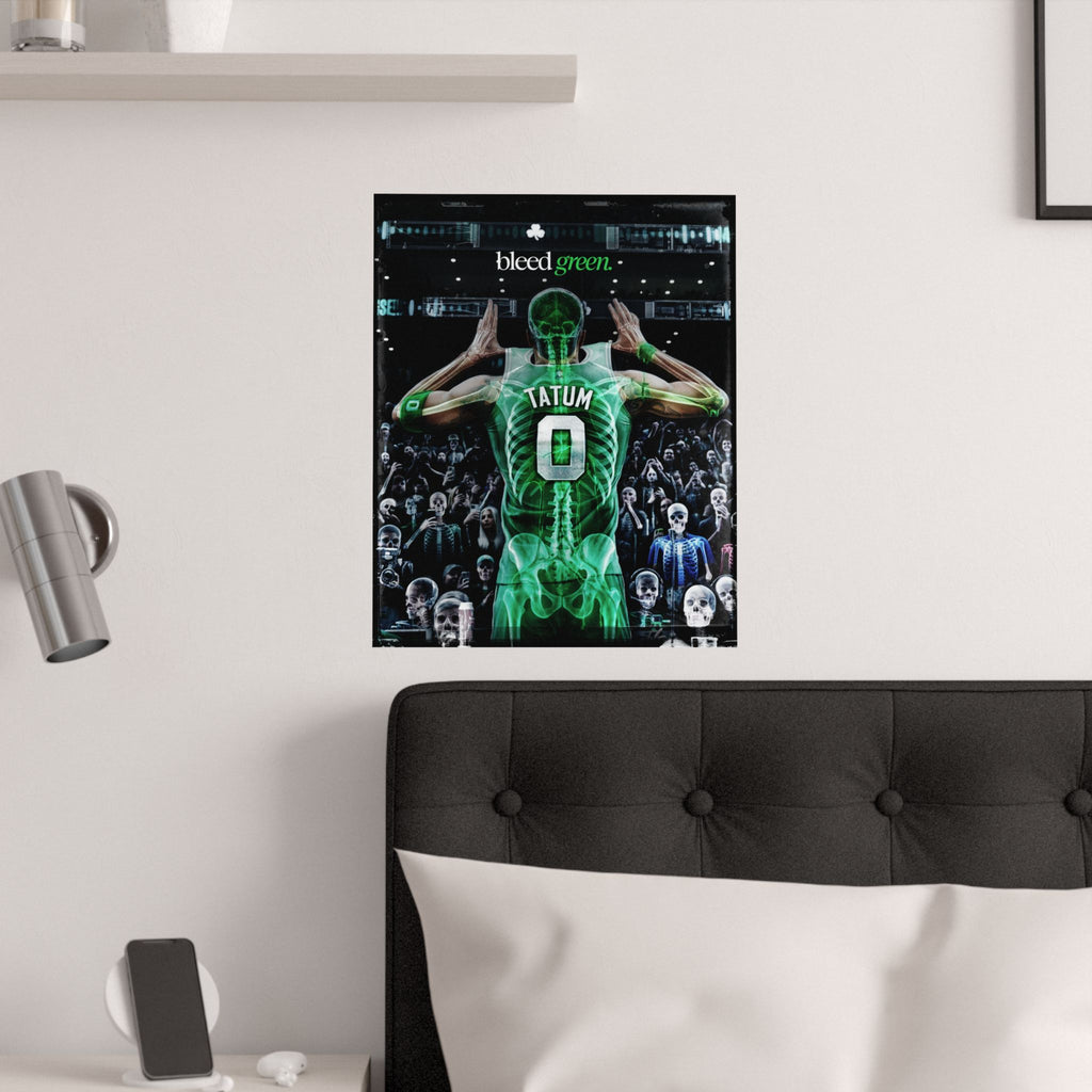 Jayson Tatum X-Ray Art Satin Poster