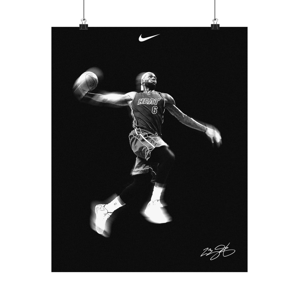 LeBron James: "Heat Dynasty" Nike Aesthetic Satin Poster