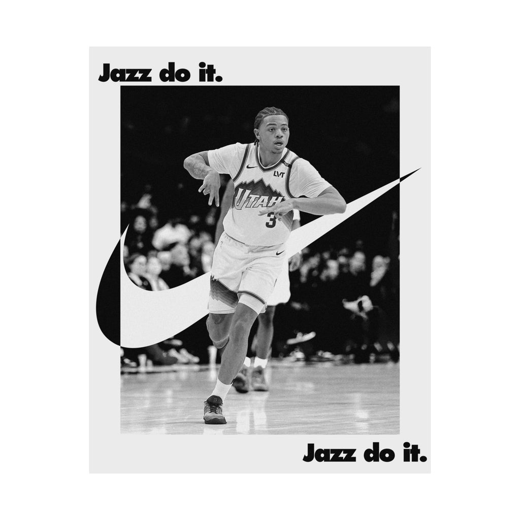 Satin Poster — "Jazz do it." Utah Jazz Basketball x Keyonte George x Nike Photo Print