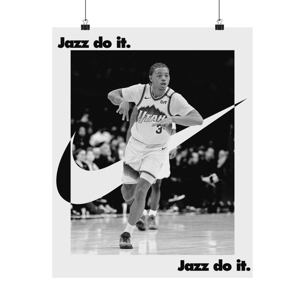 Satin Poster — "Jazz do it." Utah Jazz Basketball x Keyonte George x Nike Photo Print
