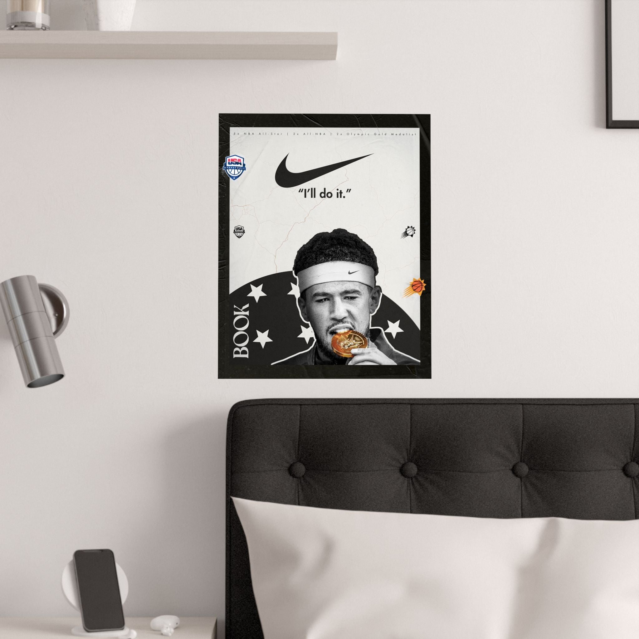 Devin Booker "I’ll Do It" USA Gold | 16x20 Satin Art Print