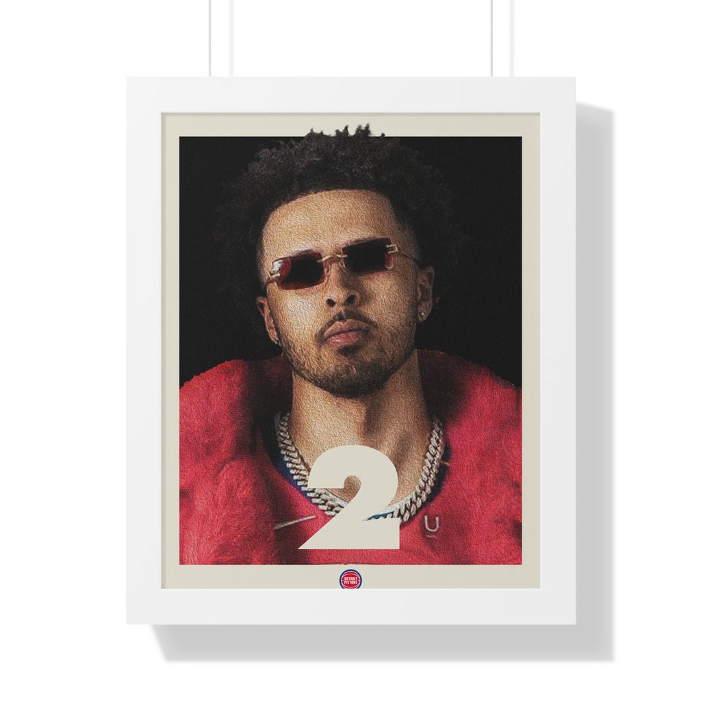 Cade Cunningham "Motor City" Framed Poster