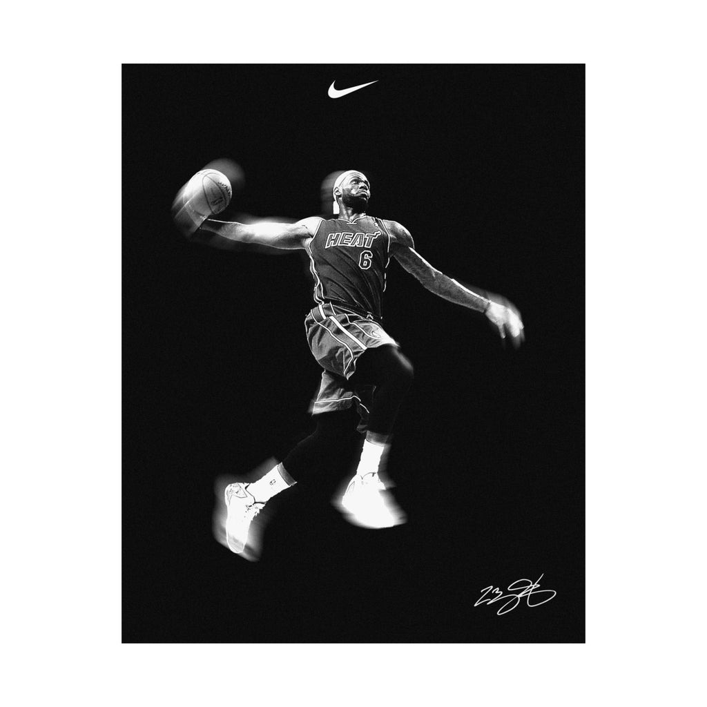 LeBron James: "Heat Dynasty" Nike Aesthetic Satin Poster