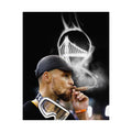 Stephen Curry: "Championship Smoke" Golden State Satin Poster