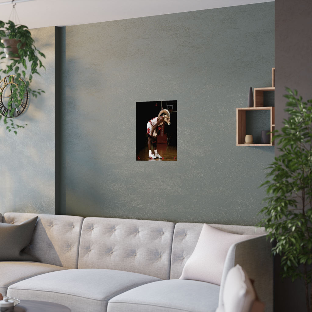 Michael Jordan GOAT Poster – Satin Art Print