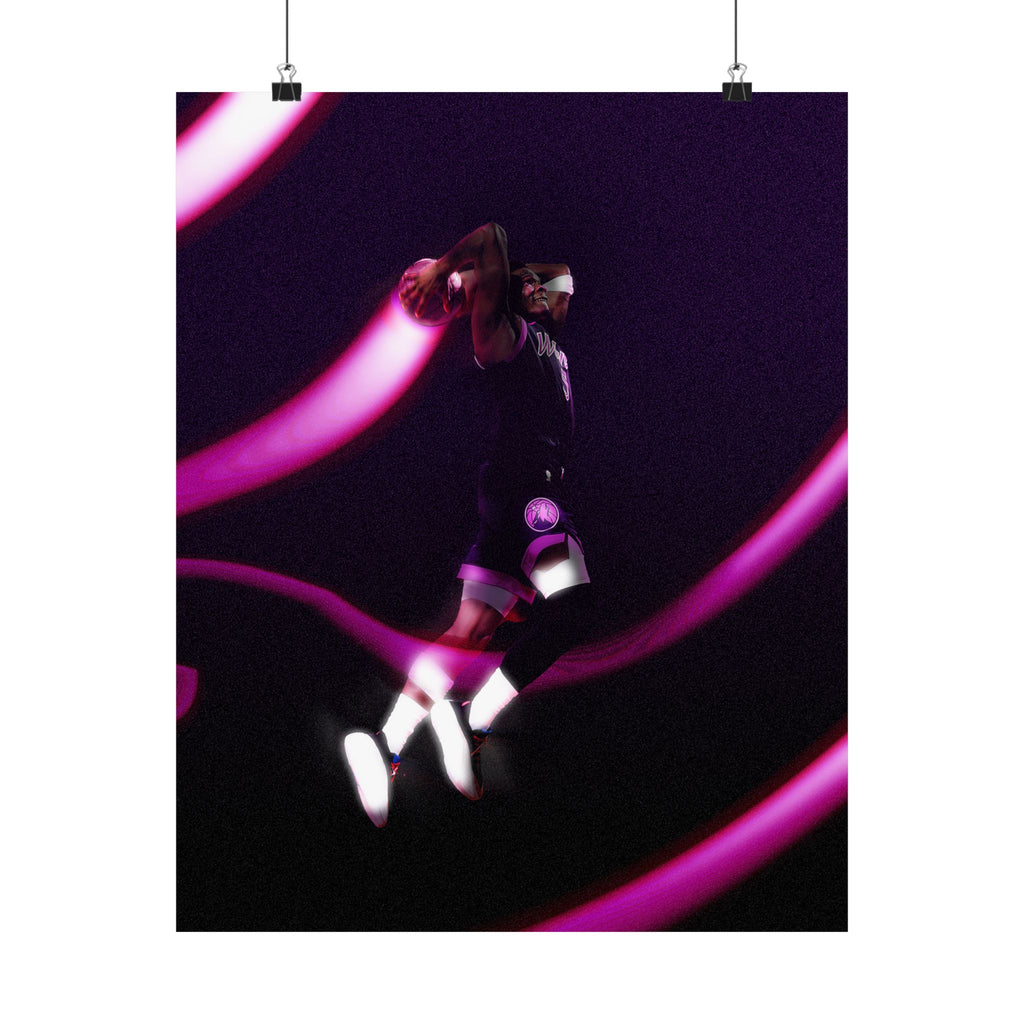 Anthony Edwards: Dunk Satin Art Poster
